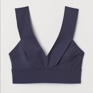 NWT Gray/Blue V-Neck Bikini Top H&M 0